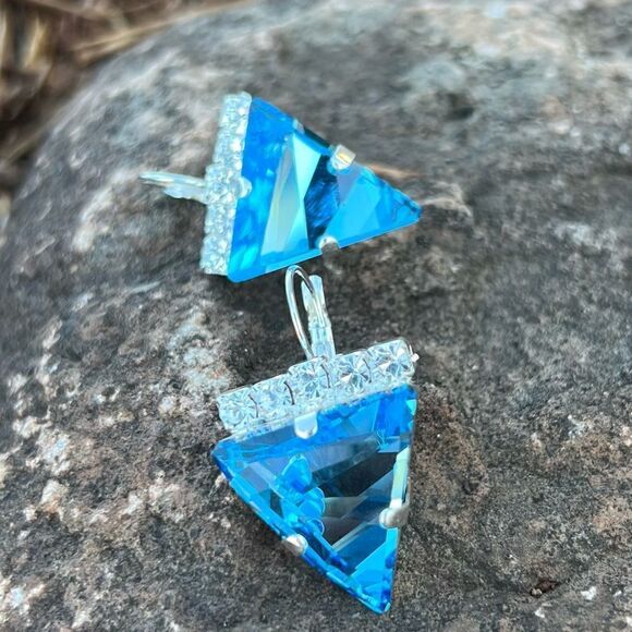 Handcrafted earrings with Swarovski crystal - Picture 3 of 5